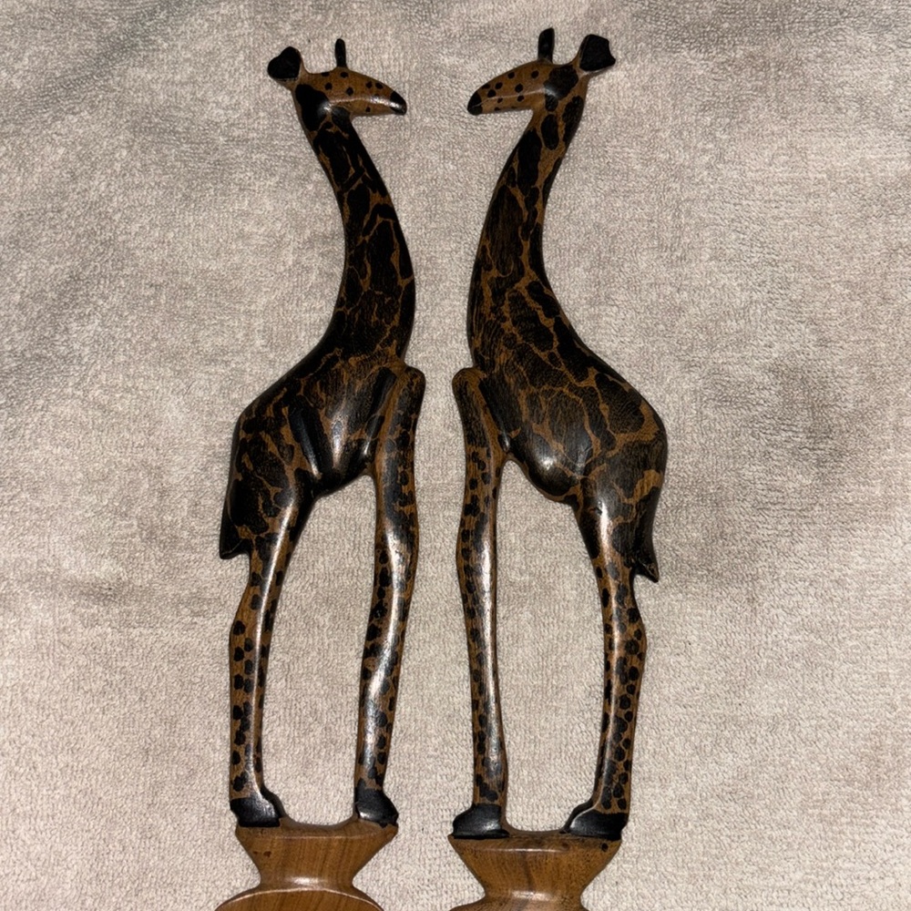 Handcarved Salad Tongs